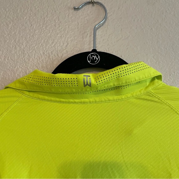 Tiger Woods Collection Men's Nike Golf‎ Polo size medium Bright Green/Yellow - Picture 6 of 10